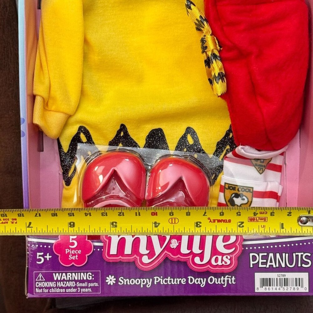 My‎ Life As Peanuts Snoopy Picture Day 5-Piece Outfit For 18" Dolls Dress NEW - Picture 11 of 12